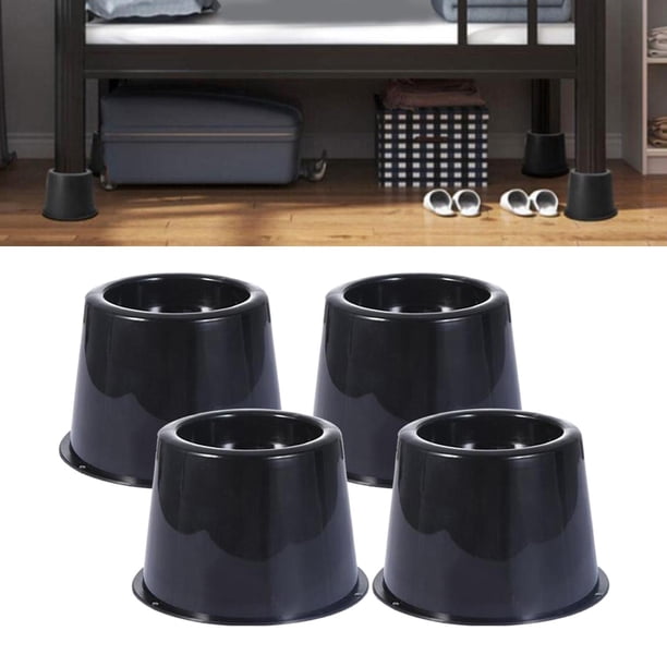 Elevadores de Muebles, Elevadores de , Elevadores de Sofá / Silla, Cojín Antideslizante, de 4 Elevadores de Patas para Muebles en Elevador negro de 2 pulgadas Soledad Elevadores de cama