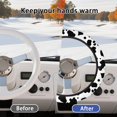 thumbnail image 5 of HUIACONG Cow Print Unversial Golf Cart Steering Wheel Covers 13-14" Easy to Install and Clean Car Steering Wheel Cover Comfortable Flannel Fabric for EZGO Yamaha Club Cars, 5 of 7