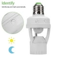 thumbnail image 2 of VONTER E27 Infrared PIR Induction Motion Sensor LED Light Bulb Holder 360° Sensor Detection Lamp Socket Switch AC110-220V, E26/E27 Auto On/Off, Indoor/Outdoor Yard Porch Patio Garage Garden, 1Pack, 2 of 8
