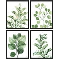 thumbnail image 3 of PixonSign Framed Wall Art, Green Pastel Forest Fern Leaf Posters, Set of 4 Collage Nature Garden Wall Decor Prints, Nature Wilderness Adhesive Canvas Wall Décor, Classic Artwork - 11"x14" Black, 3 of 5