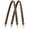 Coffee, variant on Genuine Cowhide Leather Shoulder Strap 2-Pack with Canvas Backing & Antique Brass Clasps (23.6"x0.8")
