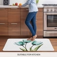 thumbnail image 5 of Turquoise Aqua Tulips Door Mat&nbsp;Indoor Outdoor Entrance, Non Slip Rug for Kitchen Bathroom Entryway Rug, Pastoral Flower Floral Spring Washable Doormat Floor Mat 20x31.5 Inch, 5 of 8