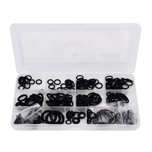 Kit surtido de 270 juntas tóricas de nitrilo para juntas de sellado de caucho de tubería, accesorios de plomería y aire.