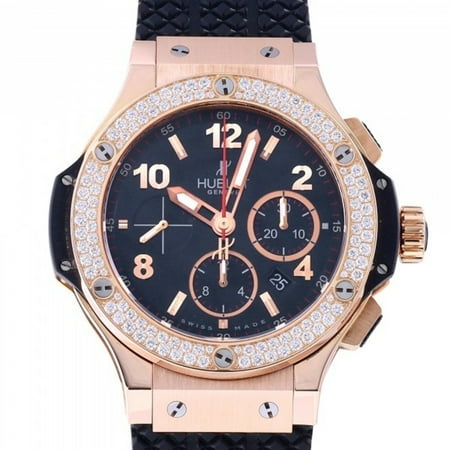 Pre-Owned Hublot HUBLOT Big Bang Gold Bezel Diamond 301.PX.130.RX.114 Black Dial Watch Men's (Good)