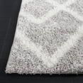 thumbnail image 3 of SAFAVIEH Berber Lidija Abstract Polyester Shag Area Rug, Ivory/Grey, 3' x 5', 3 of 11