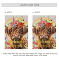 thumbnail image 3 of Highland Cow Flowers Rainbow Garden Flag House Banner 12" x 18" Double Sided Outdoor Yard Decoration, 3 of 6