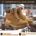 thumbnail image 4 of Herman Survivors Professional Men's Driller Waterproof 6" Steel Toe Work Boots, 4 of 9