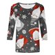 thumbnail image 4 of Pntutb - Camiseta holgada con estampado de moda para mujer, blusa de manga 3/4, cuello redondo, tops casuales Pntutb Pntutb-1244, 4 of 5