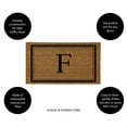 thumbnail image 2 of Evergreen Monogram Indoor Outdoor 100% Natural Coir Doormat 28" x 16" |  Letter  "F", 2 of 3