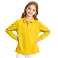 thumbnail image 5 of GrmtClth Boys School Uniform Traditional Collar Polo Shirts Soft Cotton Fabric Primary School Casual Tops Yellow 5-6Years, 5 of 7