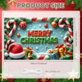 thumbnail image 2 of Festive Christmas Banner Colorful Holiday Backdrop Candy Cane Decor Snowflake Pattern Festive Background for Christmas Party Indoor Celebration Holiday Decoration, 2 of 9