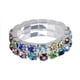thumbnail image 5 of s de cristal de 12 piezas de acero inoxidable para mujeres y hombres de de Multicolor Zulema Anillo de cristal elástico elástico, 5 of 8