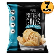 Protein Chips, 14g Protein, 3g-4g Net Carbs, Gluten Free, Keto Snacks, Low Carb Snacks, Protein Crisps, Keto-Friendly, Made in USA (Sea Salt Vinegar, 7 Pack)