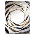 thumbnail image 2 of Designart "Hypnotic Abstract Spiral in White and Gold" Abstract Spirals Oversized Wall Mirror - Modern Abstract Bathroom Wall Mirror Decor - Multiple Color Options, 2 of 6