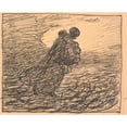 thumbnail image 3 of Fritz Syberg 18x15 Black Modern Framed Museum Art Print Titled - Death Goes Away with the Child (1900 - 1901), 3 of 5