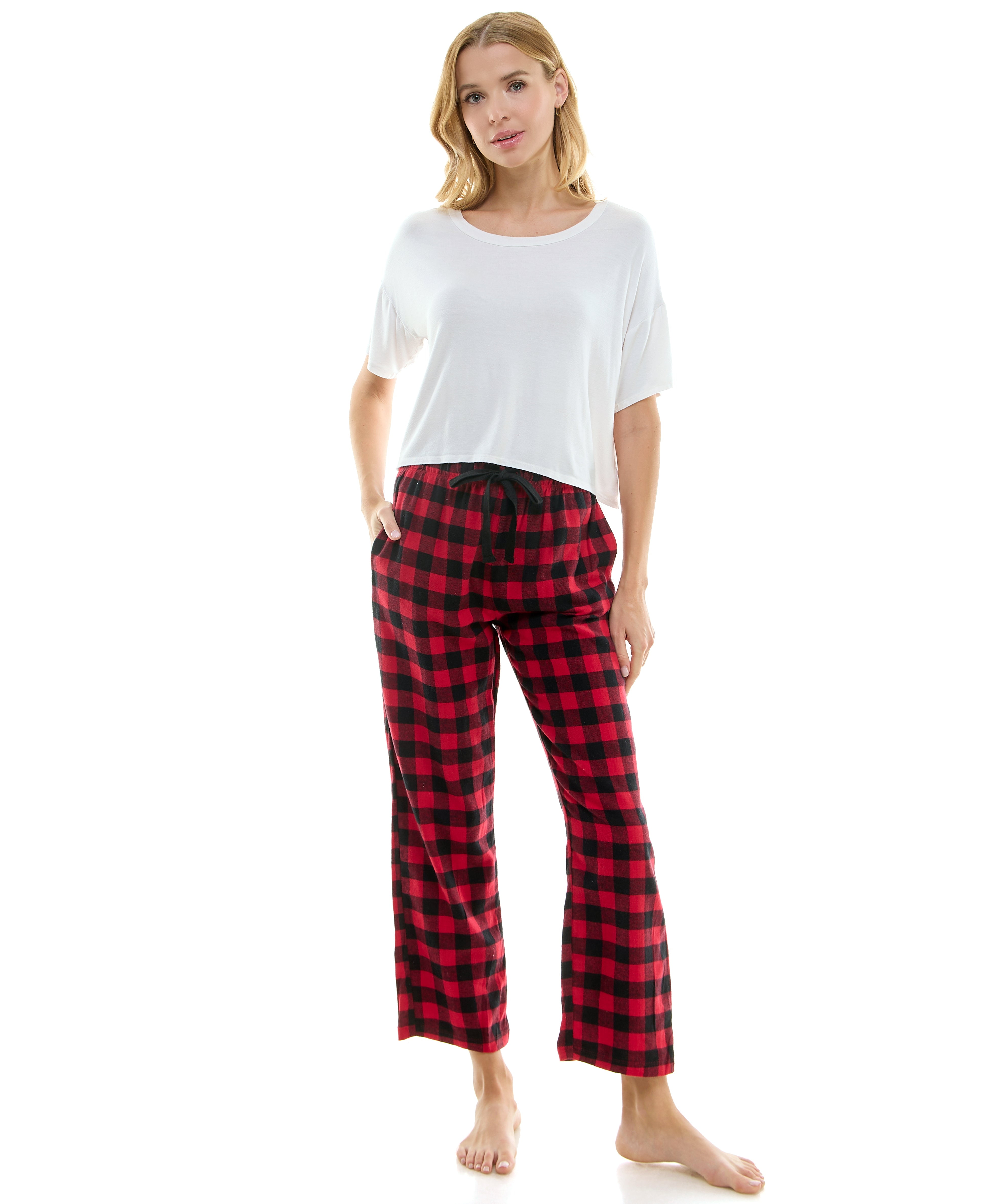 Women's Soft Cotton Flannel Pajama Pants, Joggers – Alexander Del