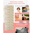 thumbnail image 5 of Weeping Flowers Yoga Towel for Hot Yoga Non Slip, Yellow Grey Spring Floral Rustic Burlap Yoga Mat Towel Absorbent Yoga Sweat Towels Microfiber Hot Yoga Blanket for Bikram Pilates 26"x70", 5 of 7