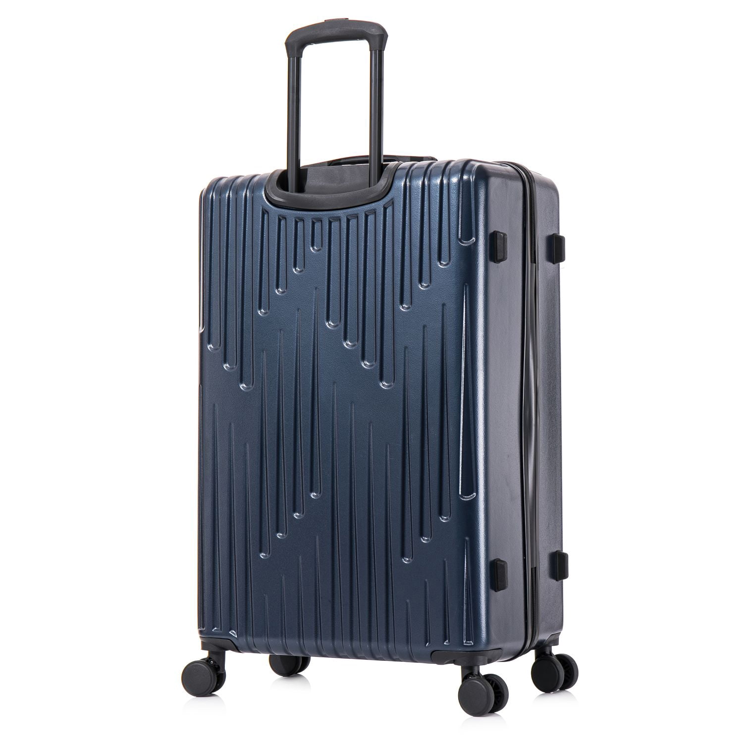 InUSA DRIP 28" Hardside Lightweight Checked Luggage with Spinner Wheels, Handle and Trolley, Navy Blue