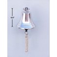thumbnail image 6 of Hampton Nautical 3xglass-101 Chrome Hanging Harbor Bell 5.5" Nautical Home Decoration, 5 inch, 6 of 6