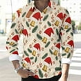 thumbnail image 6 of BLTIBY Christmas Shirt for Men Button Down Long Sleeve Lapel Shirts Cats Printed Casual Holiday Beach Shirts Top Multicolor 23 S, 6 of 8