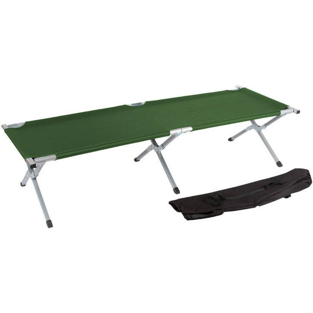 Trademark Innovations Portable Folding Camping Bed and Cot, Army 