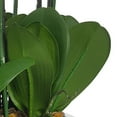 thumbnail image 6 of Vanity Art Plastic Phalaenopsis Orchids Floral Arrangement in Pot Home Decor | 14 Stems Real Touch White Artificial Flowers for Decoration with Green Leaf in Silver Ceramic Pot, MLTAO-1082YS, 6 of 6