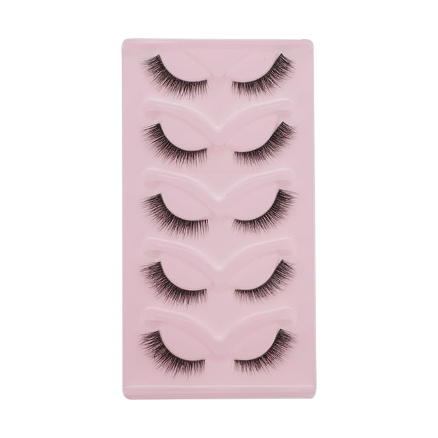 Unique Bargains 5 pares de pestañas postizas 5D para uso diario en negro