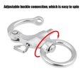 thumbnail image 1 of 2Pcs Snap Shackle Stainless Steel 316 Buckle Brace Ring Useful Tool Round Ring Shackle 76mm, 1 of 3