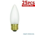 thumbnail image 2 of Sunlite 25 Watt Torpedo Tip Chandelier , Medium Base, Frost, 2 of 2