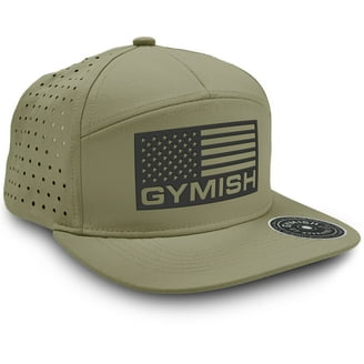 Detroit Grit Workout Cap For Men – 7-Panel Laser Vented Snapback – Gym, Sports, Outdoor Hat
