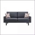 thumbnail image 2 of 70” Dark Gray Linen Sofa & 2 Chairs Set – Modern Living Room Furniture with 2 Throw Pillows | Gray | Linen | Solid Wood Legs, 2 of 6