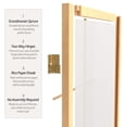 thumbnail image 5 of 6 ft. Tall Premium Japanese Design Wide Window Pane Screen - Natural - 3 Panels, 5 of 6