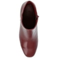 thumbnail image 5 of Journee Womens Adria Vegan Leather Square Toe Booties, 5 of 10