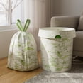 thumbnail image 7 of 4 Gallon Trash Bags, Small Garbage Bags with Drawstring and Printed Design, Tear-Free, Leakproof & Durable Small Trash Bags for Bathroom, Office, 50 Count, 7 of 7