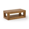 thumbnail image 3 of Plank+Beam 40" Modern Rectangular Coffee Table with Shelf, Solid Wood Table with Storage, 3 of 10