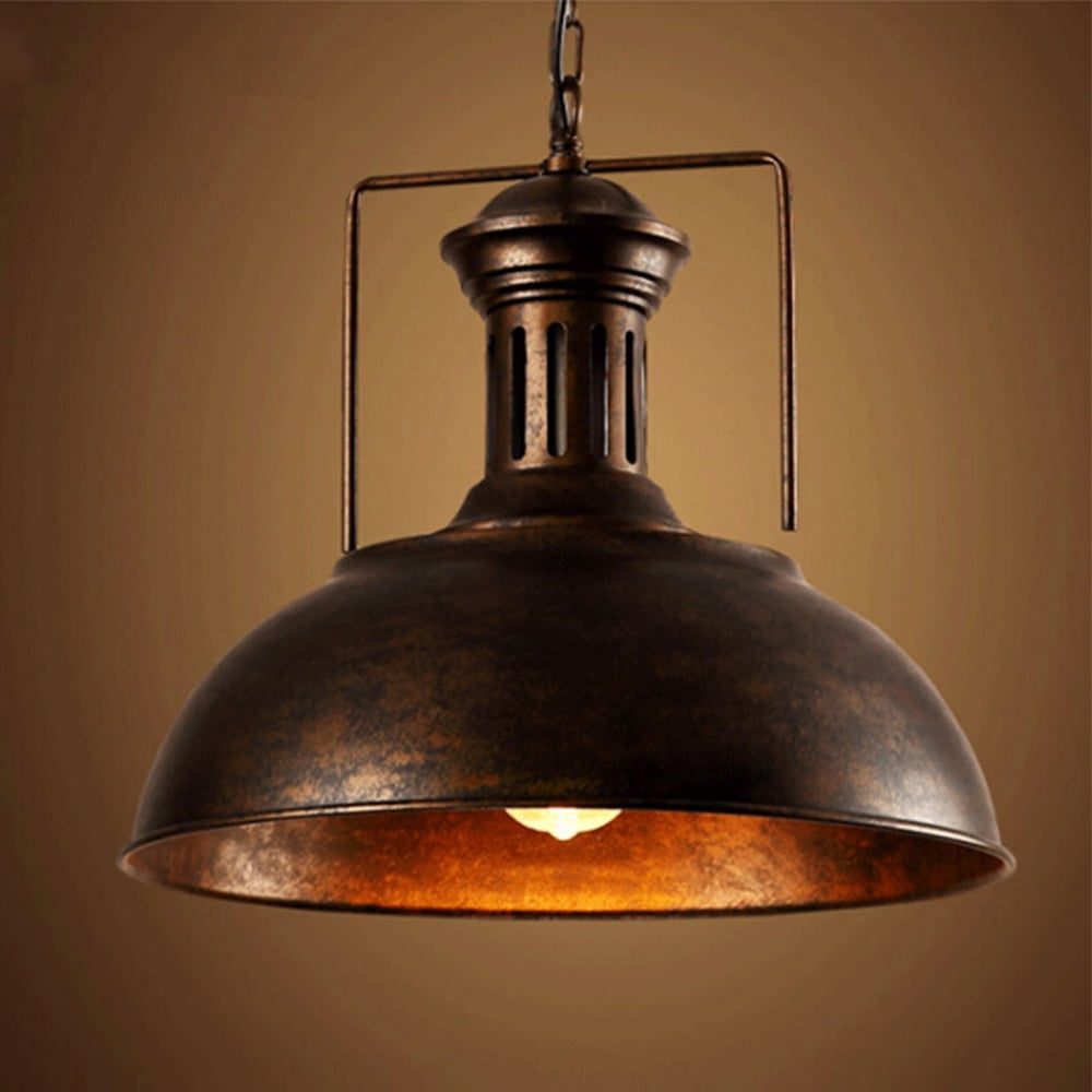 Antique Kitchen Pendant Light Industrial Vintage Metal Copper Barn Ceiling Lamp Fixture Indoor Hanging Lighting