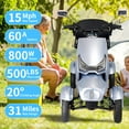 thumbnail image 5 of QEEKA Heavy-Duty 4 Wheel 3 Speed Control  Mobility Scooter with Remote Key, Silver, 500 lbs Limit, 5 of 19