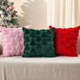 thumbnail image 6 of Christmas Tree Decorative Throw Pillow Covers Set of 2, 18x18" Soft Fluffy Pillow Cases, Faux Fur Fuzzy Pillows Covers Winter Holiday Cushion Cases for Sofa Couch Bedroom Living Room Home Décor, 6 of 7