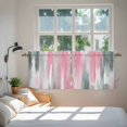 thumbnail image 4 of Pink Gray Tier Curtains, Contemporary Abstract Gradient Aesthetic Light Filtering Kitchen Curtains, 2Pcs Rod Pocket Half Window Treatments Panels for Sink Cafe Cabinet Camper 27.5x24 Inches, 4 of 9