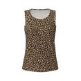 thumbnail image 4 of Easygdp Brown Leopard Women's Workout Tank Top, Running Top, Hiking Shirt, Quick-Dry for Running, Yoga, Hiking - Small, 4 of 9