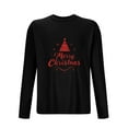 thumbnail image 3 of Chiccall Mens Christmas Printed T-Shirts Crew Neck Long Sleeve Stretch Winter Pullover Undershirt Loungewear, 3 of 5