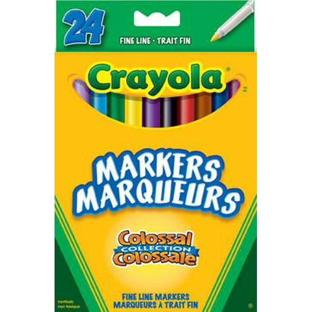 Crayola Colossale Ligne Fine Marqueur-24 Couleurs