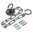 thumbnail image 1 of Unique Bargains S Shape Bracket 15.8 Inch Hanging Chain Wall Screw Mount Ceiling Hook Black 3 Set, 1 of 5