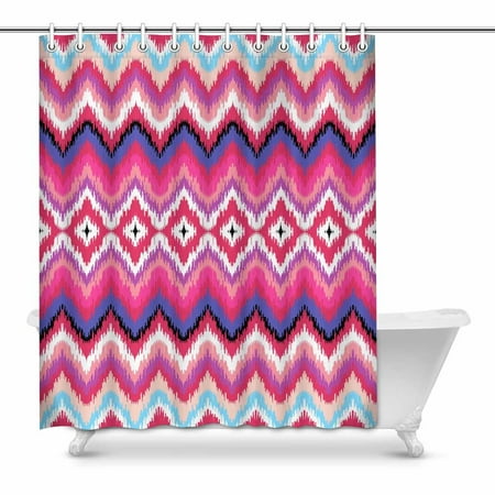 Pop Zigzag In Lilac Colors Art Bathroom Decor Shower Curtain 60x72