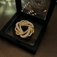 thumbnail image 7 of Classic Vintage Wire Twist Circle Gold Love Knot Brooches Pins Wreath Accessory, 7 of 7