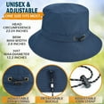 thumbnail image 4 of (2 pack) EINSKEY Packable Sun Hat, Foldable Bucket Hat with Clip for Travel on Bag, 4 of 7