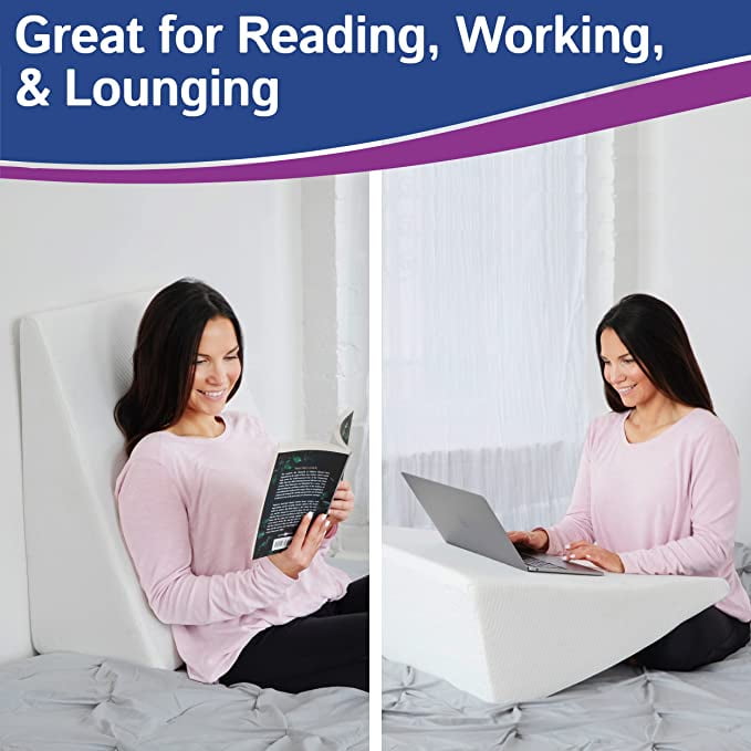 Ebung Memory Foam Bed Wedge Pillow Alleviates Pain Reflux Snoring Allergies Washable Cover Walmart