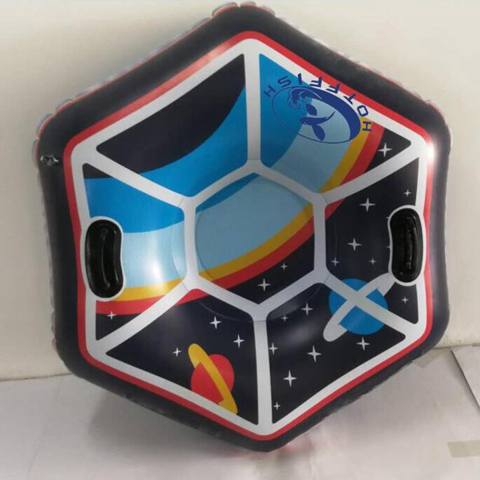 DimyFew Inflatable Snow Tube with Handles for Childern 120cm 120cm Hexagon