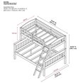 thumbnail image 7 of Dorel Living Airlie Wood Twin Over Full Bunk Bed in Slate Gray, 7 of 7