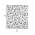 thumbnail image 5 of Saltoro Sherpi Madrid Beach Print Reversible Throw Blanket with Fabric Bound Edges,White and Gray, 5 of 5